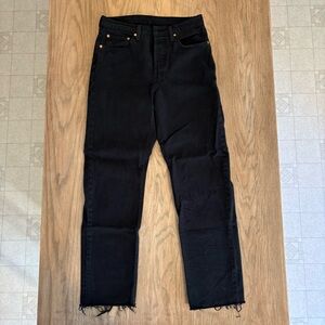 Levi's 501 Women's Black Straight Leg Jeans